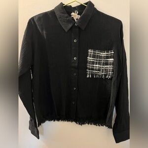 NWT Hem & Thread Patchwork Button Down Shirt